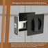 2x Contemporary Entry Square Pocket Door Hardware with Key