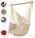 Extra Large Outdoor Cotton Mexican Hammock Chair in Cream Colour