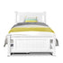 Artiss Bed Frame Single Size Wooden with 2 Drawers White RIO