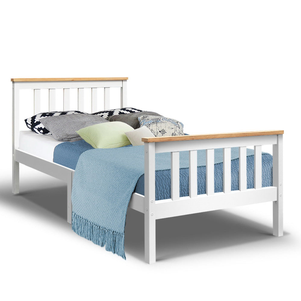 Single Wooden Bed Frame Bedroom Furniture Kids