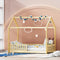 Artiss Kids House Bed Frame Single Pine Wood Oak Bed with Safety Rails