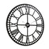 80cm Wall Clock Large Roman Numerals Metal Black