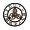 80cm Wall Clock Large Retro Roman Numerals Brown