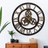 80cm Wall Clock Large Retro Roman Numerals Brown