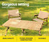 Outdoor Furniture Wooden Egg Roll Picnic Table Camping Desk 120CM