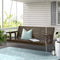 3 Seater Wooden Porch Swing Chair Brown Outdoor Hanging Bench 300kg Capacity