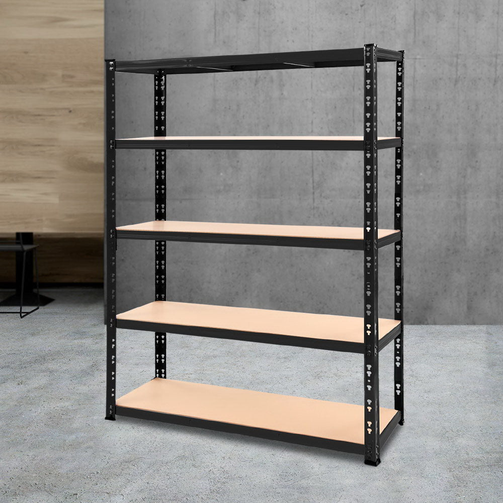 1.8M Warehouse Racking Shelving Storage Shelf Garage Shelves Rack Steel Black