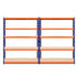 2.4Mx1.8M Garage Shelving Warehouse Rack Pallet Racking Storage Blue