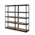 2x1.8M Garage Shelving Warehouse Rack Pallet Racking Storage Shelve Black