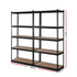 2x1.8M Garage Shelving Warehouse Rack Pallet Racking Storage Shelve Black