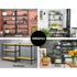 2x1.8M Garage Shelving Warehouse Rack Pallet Racking Storage Shelve Black