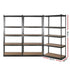 3x1.8M 5-Shelves Steel Warehouse Shelving Racking Garage Storage Rack Grey