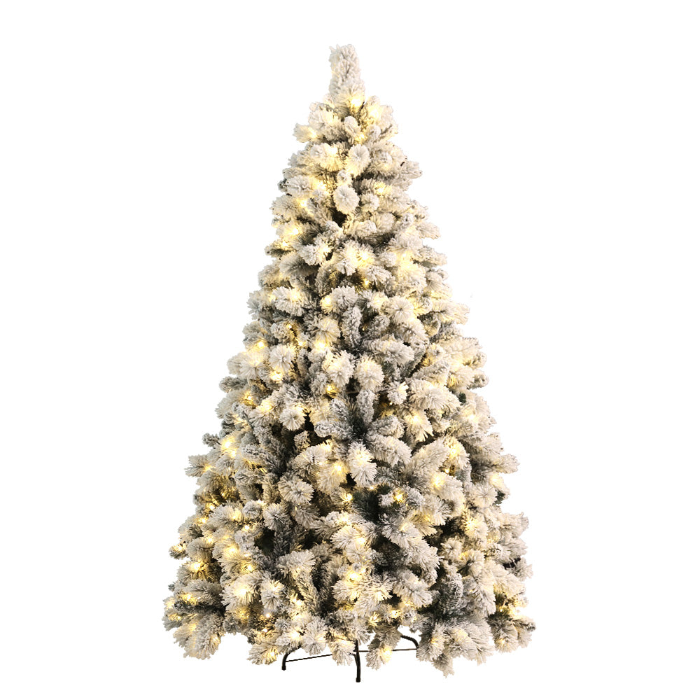 Jingle Jollys Christmas Tree 1.8M Xmas Tree with 350 LED Lights Snowy Tips