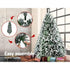 Jingle Jollys Christmas Tree 2.4M Xmas Tree Decorations Snow Flocked 1500 Tips