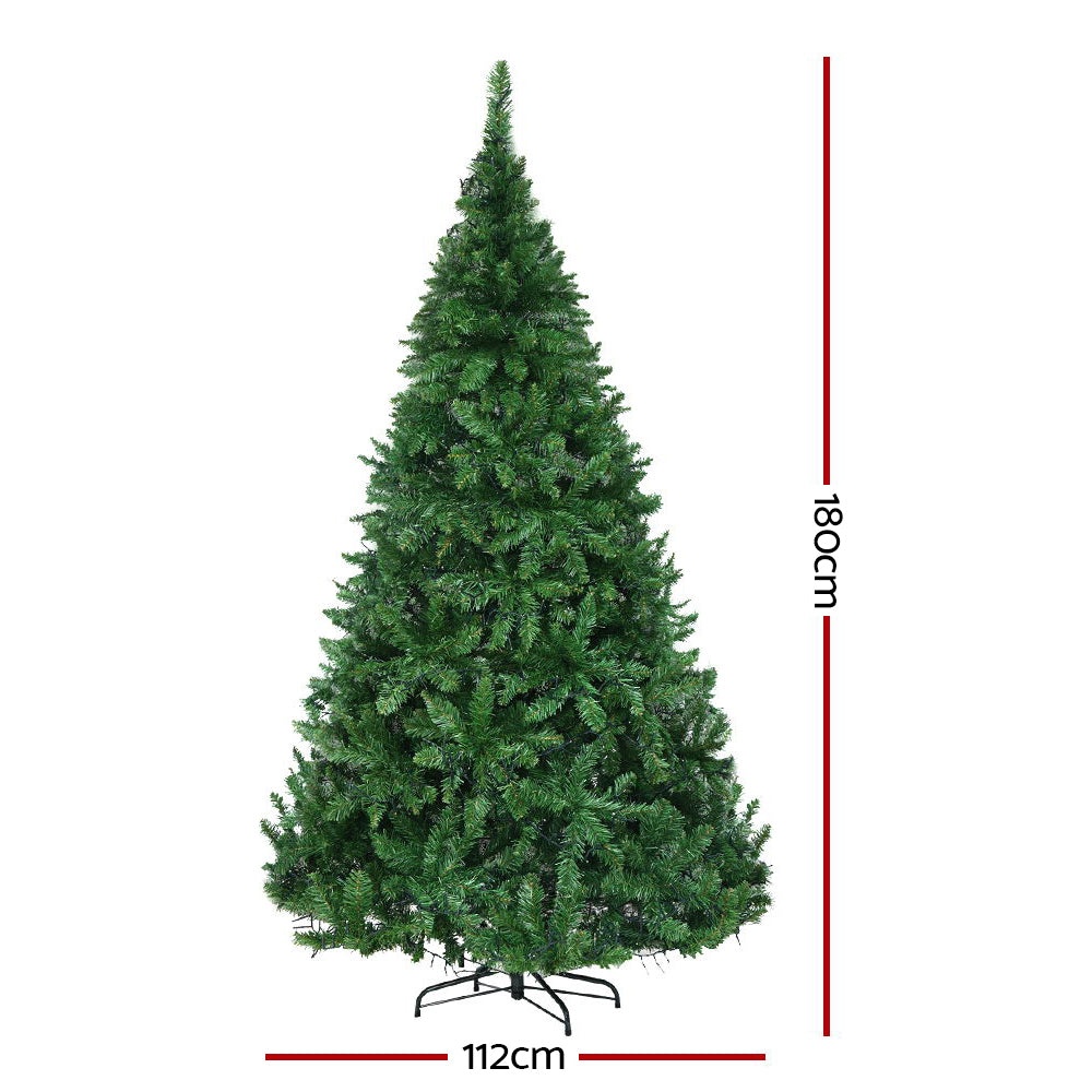 Jingle Jollys Christmas Tree 1.8m Xmas Tree Decorations 874 LED 8 Light Mode