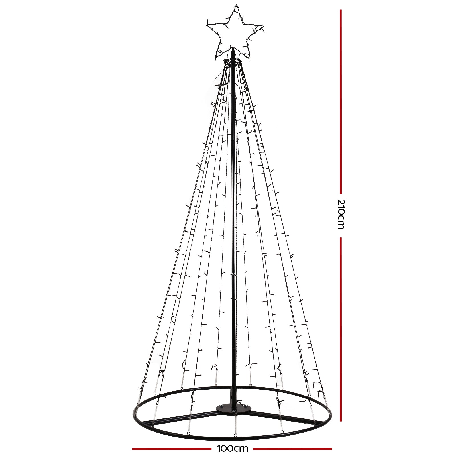 2.1M Christmas Tree 264 LED Solar Jingle Jollys