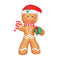 Jingle Jollys Christmas Inflatable Gingerbread Man 2.4M Illuminated Decorations