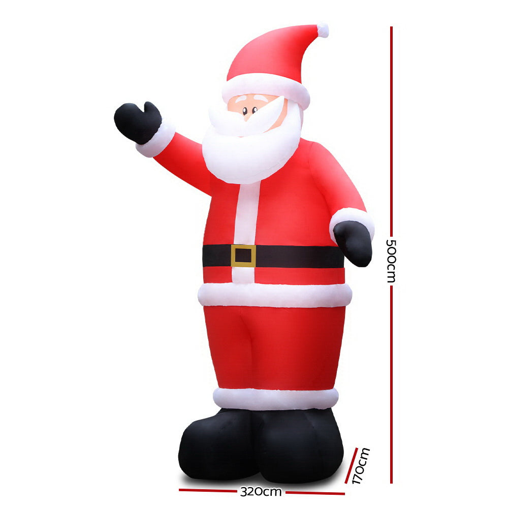 Christmas Inflatable Santa 5M Illuminated Decorations