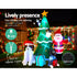 Jingle Jollys Christmas Inflatable Santa Tree 3M Illuminated Decorations