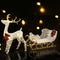 3D LED Christmas Reindeer Sleigh Outdoor Holiday Garden Light Decoration