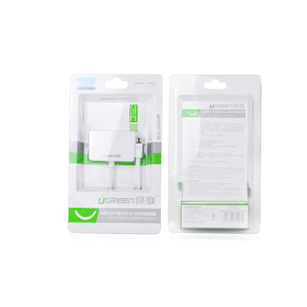 UGreen Mini Display Port to HDMI & VGA Dual Converter Premium ABS case 10427