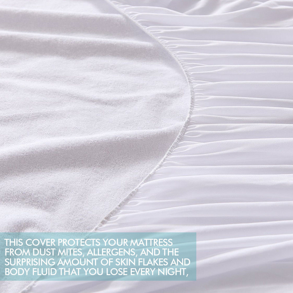 Terry Cotton Fully Fitted Waterproof Mattress Protector King Single Size