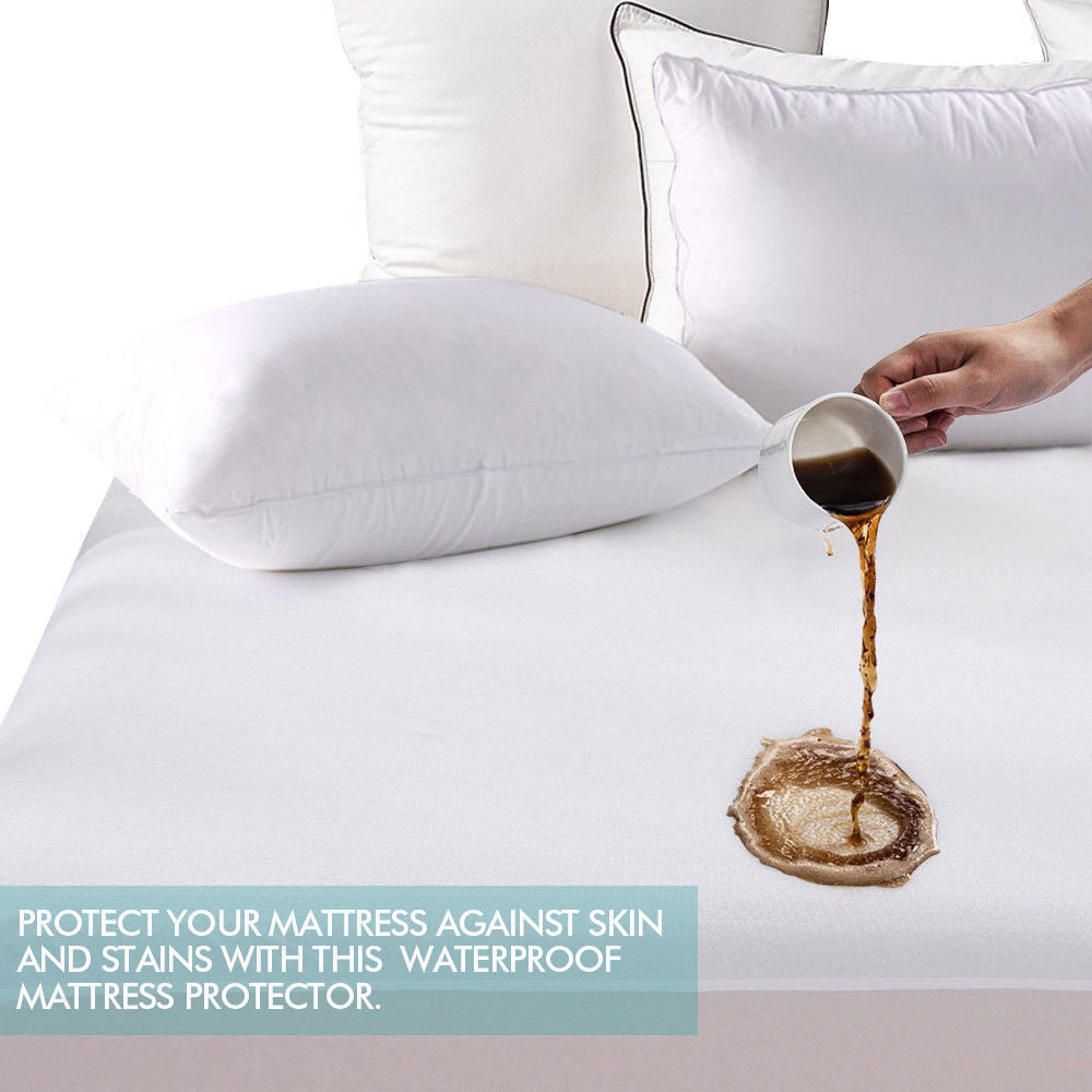 Terry Cotton Fully Fitted Waterproof Mattress Protector King Single Size