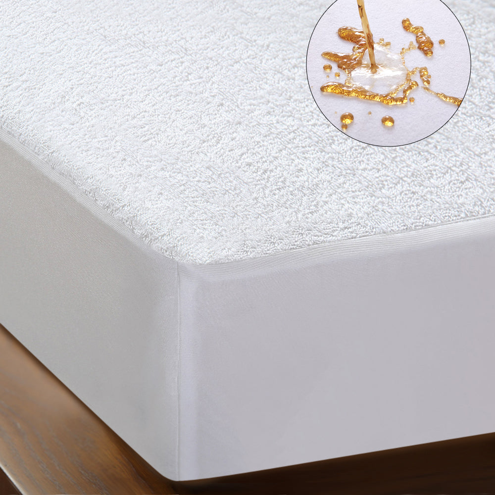 Terry Cotton Fully Fitted Waterproof Mattress Protector in Single Size