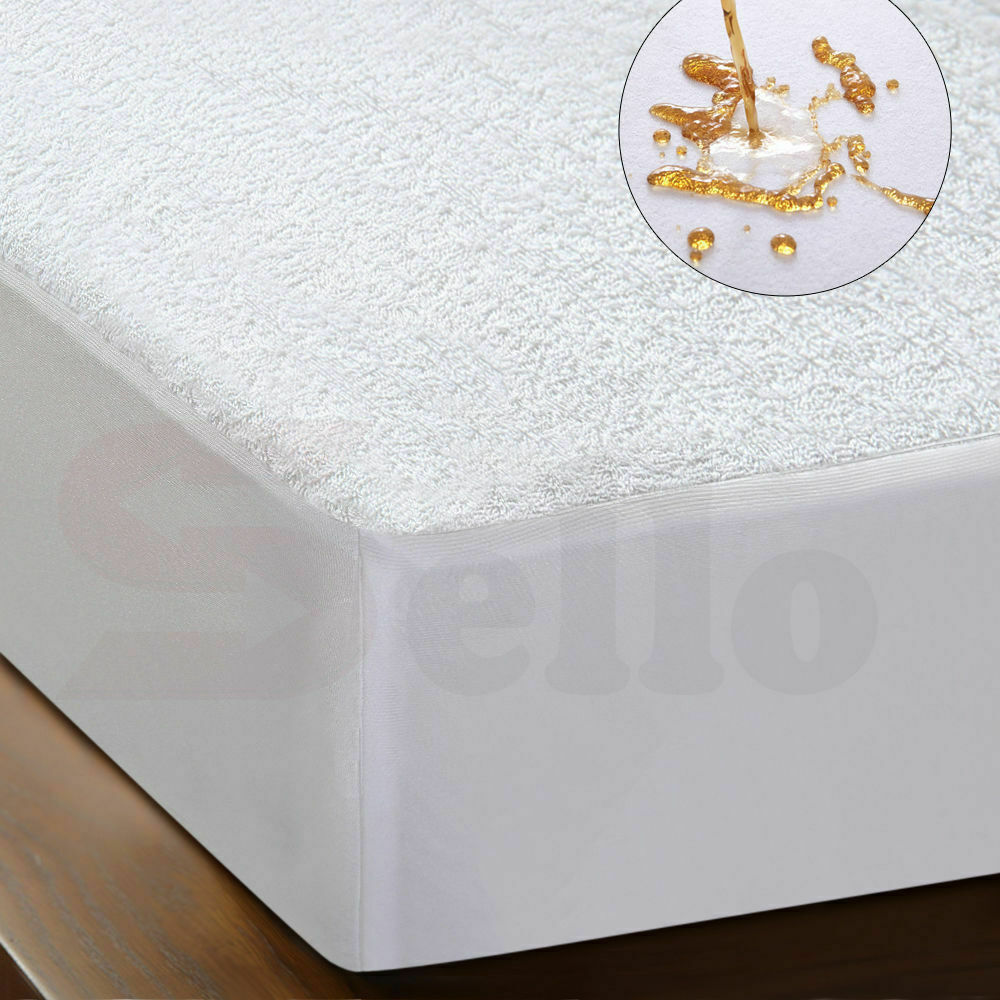 Terry Cotton Fully Fitted Waterproof Mattress Protector in Single Size