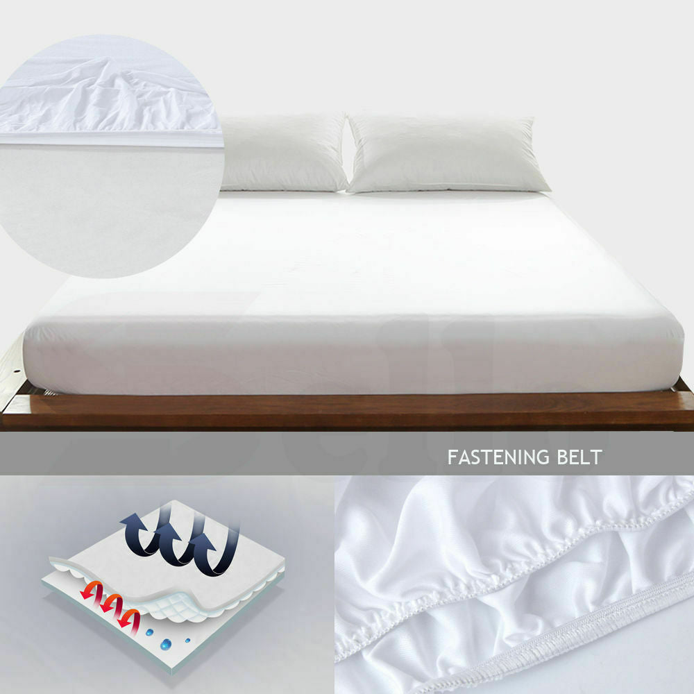 Terry Cotton Fully Fitted Waterproof Mattress Protector in Single Size