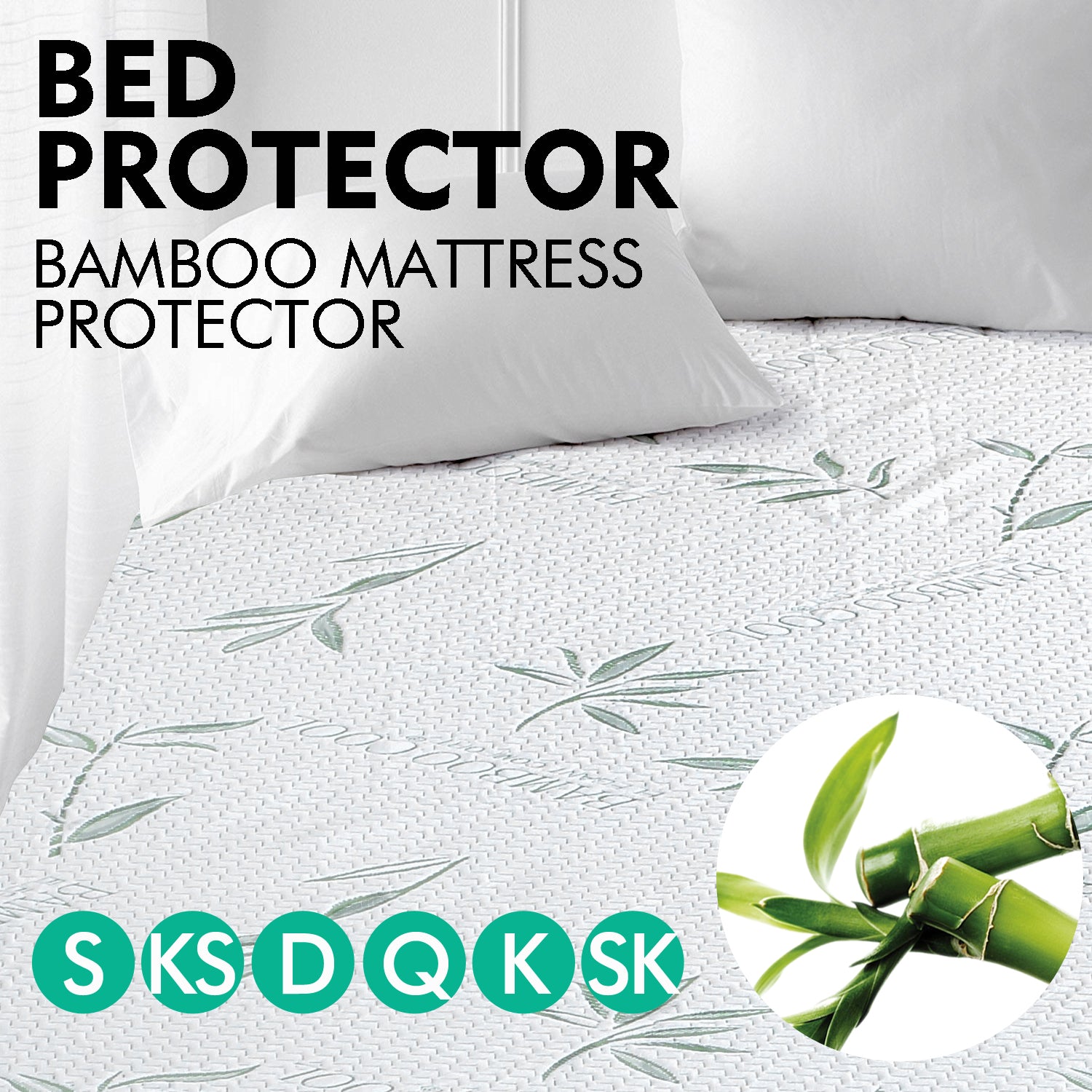 Fitted Waterproof Bed Mattress Protectors Covers King