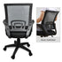 2 x Ergonomic Mesh Computer Home Office Desk Midback Task Black Adjustable Chair