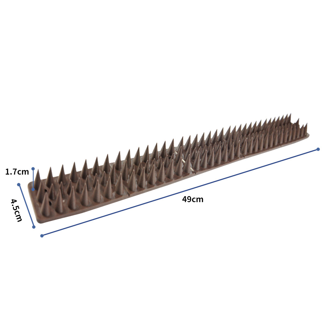 10x Anti Bird Spikes Human Cat Brown