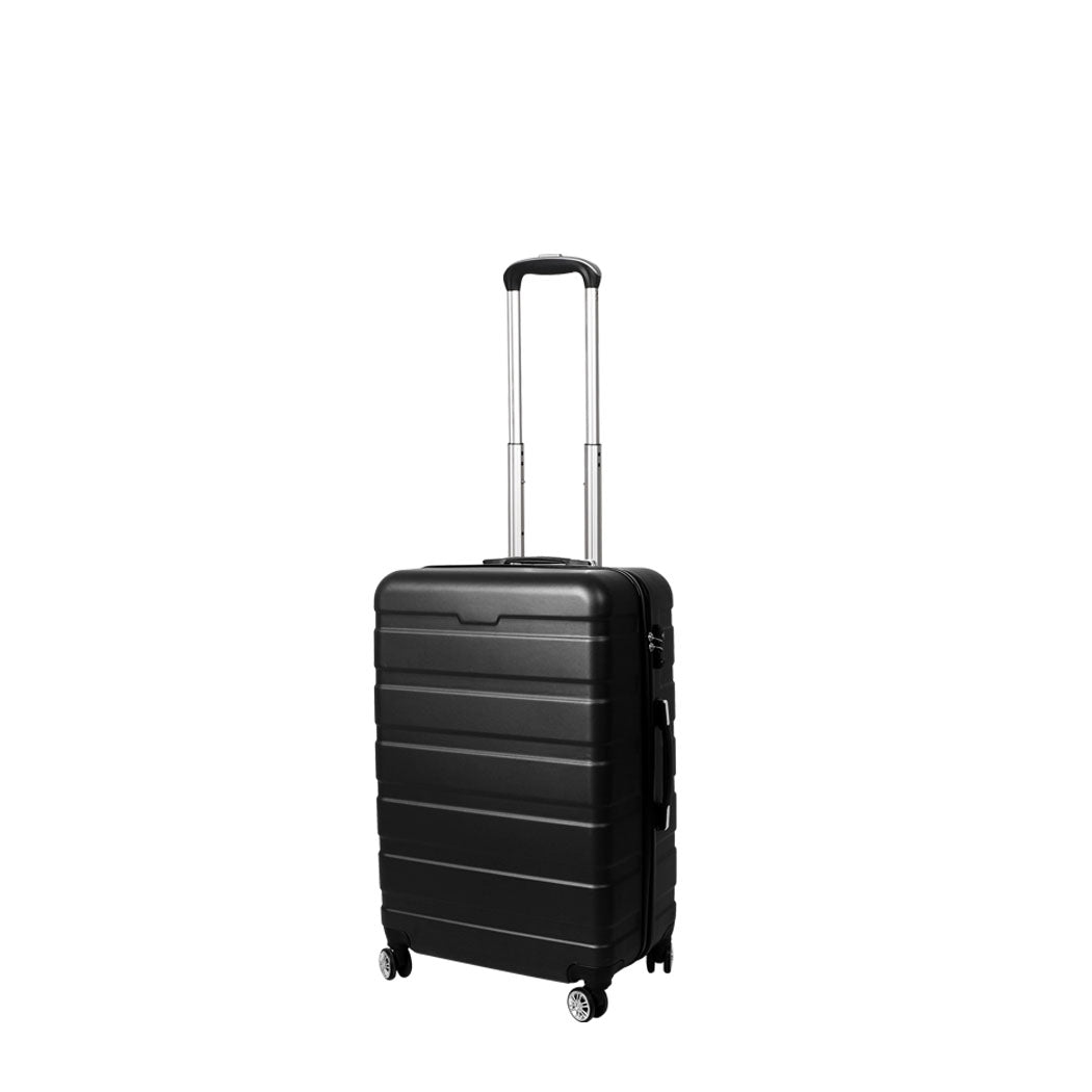 20" Luggage Suitcase Trolley Travel Packing Lock Hard Shell Black