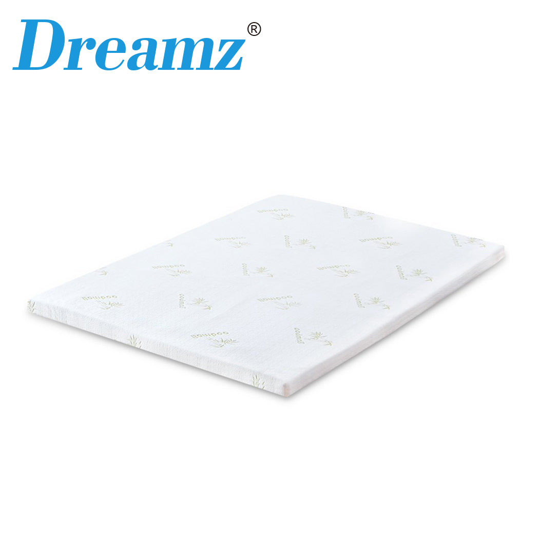 5cm Thickness Cool Gel Memory Foam Mattress Topper Bamboo Fabric Single