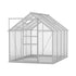 Greenhouse Aluminium Walk In Green House Garden Plant Shed PC 2.54x1.9x1.95