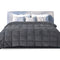 Quilt Doona Comforter Blanket Velvet Winter Warm Super King Bedding Grey