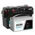 12V 170Ah AGM Battery Outdoor Rv Marine 4WD Deep Cycle & W/ Strap Battery Box
