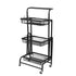 Levede 3 Tier Kitchen Trolley Cart Swivel Black Colour