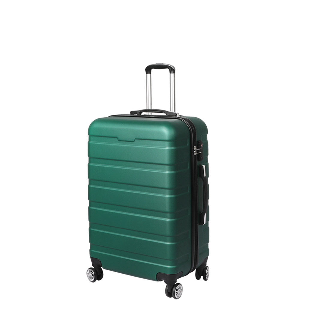 28" Luggage Suitcase Trolley Travel Packing Lock Hard Shell Green