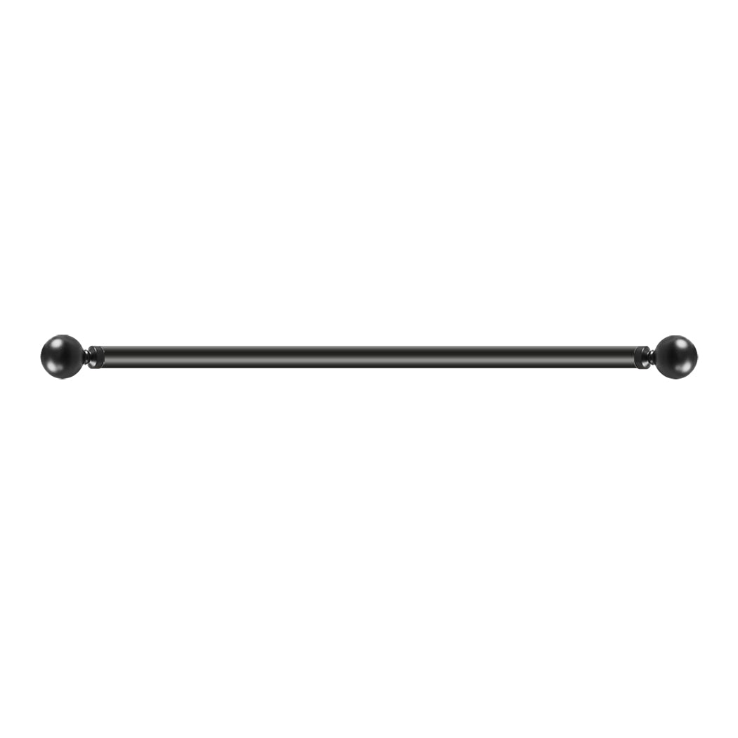 Marlow Steel Curtain Rod Quiet Rail Black