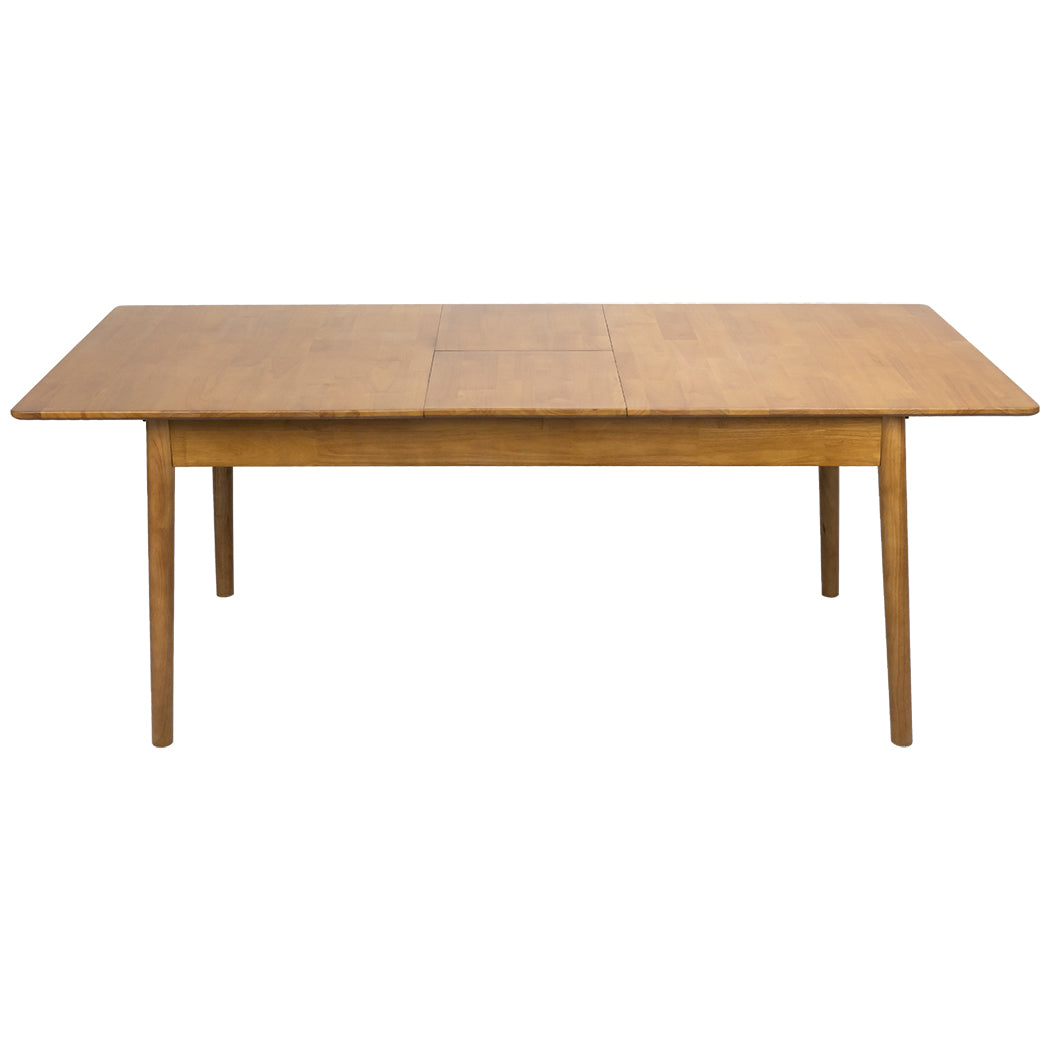 Dining Table 1.6-2M Extendable Rubber Wood Frame Rectangle 8-10 Seater