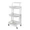 Levede 3 Tier Kitchen Trolley Cart Swivel White Colour