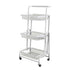 Levede 3 Tier Kitchen Trolley Cart Swivel White Colour