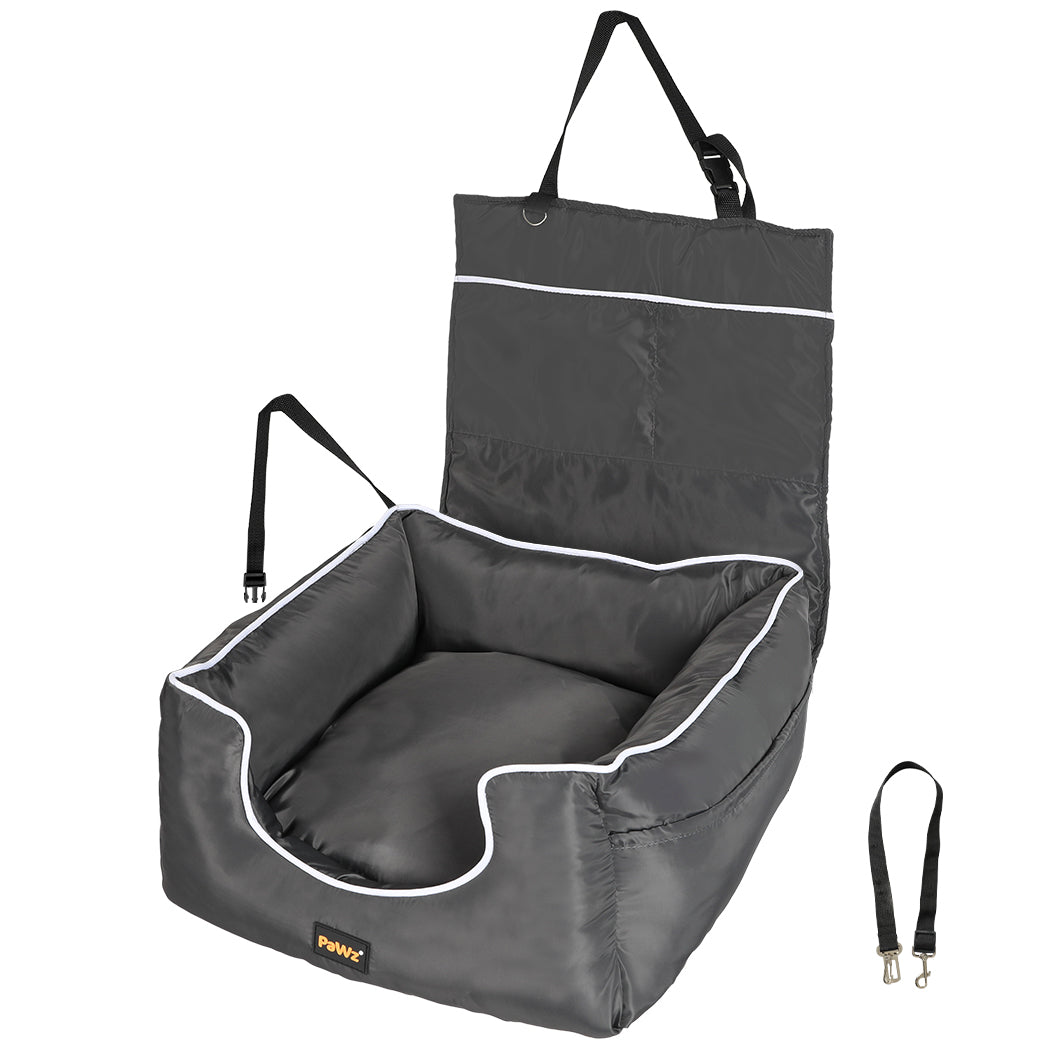 Dog Car Booster Seat Belt Pet Backrest Safe Protector Waterproof Travel Bed