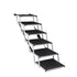 6 Steps Dog Ramp Adjustable Height Stair Car Dog Folding Portable Aluminium