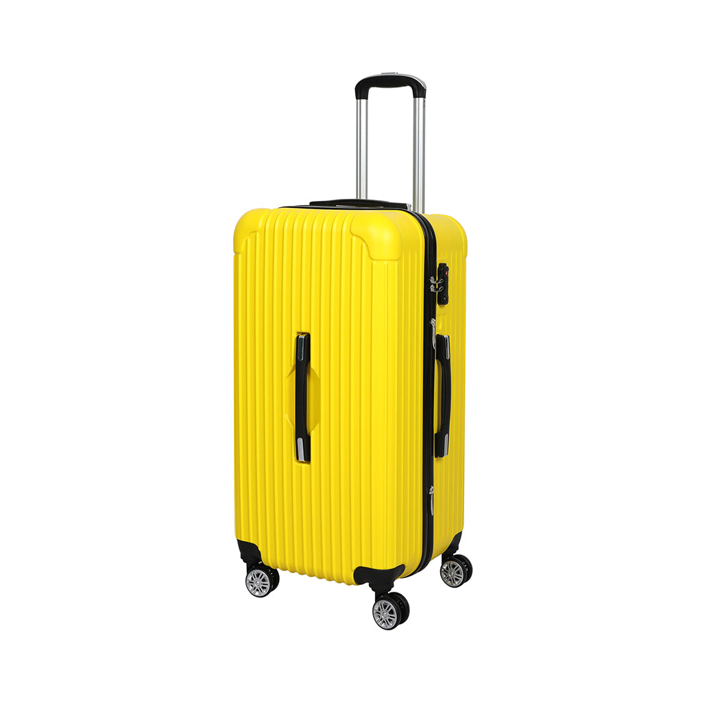 30" Luggage Travel Suitcase Trolley Case Packing Waterproof Yellow