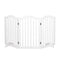 Wooden Pet Gate Dog Fence Safety Stair Barrier Security Door 3 Panels White