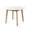 Levede Dining Table Round Rubberwood Base 100cm White 100 CM