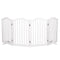 Wooden Pet Gate Dog Fence Safety Stair Barrier Security Door 4 Panels White